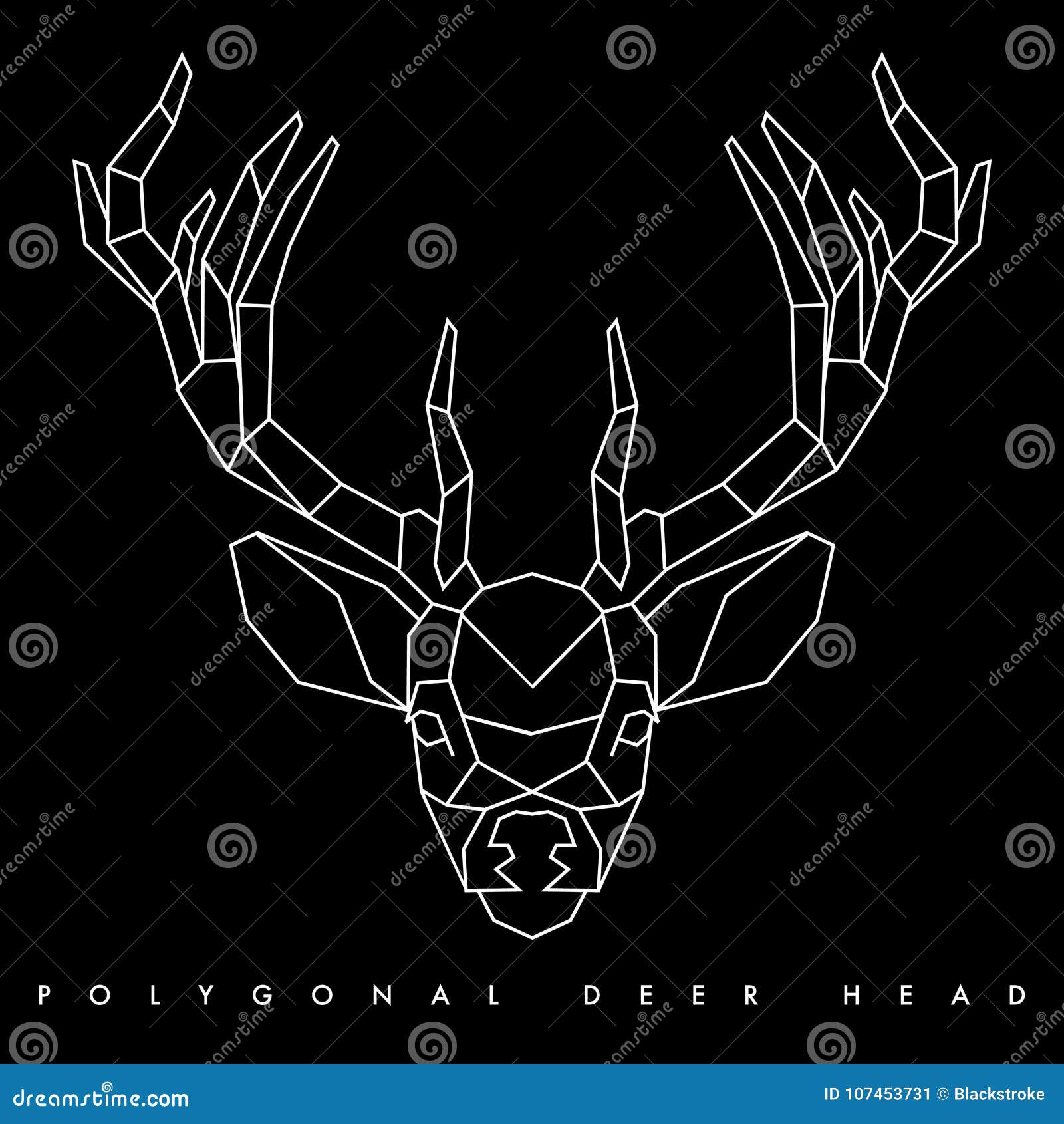 polygonal deer head  file Ã¢â¬â stock 